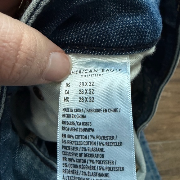 American Eagle Outfitters Airflex 360 Blue Denim 28X32 Skinny Jean Distressed - Picture 5 of 7